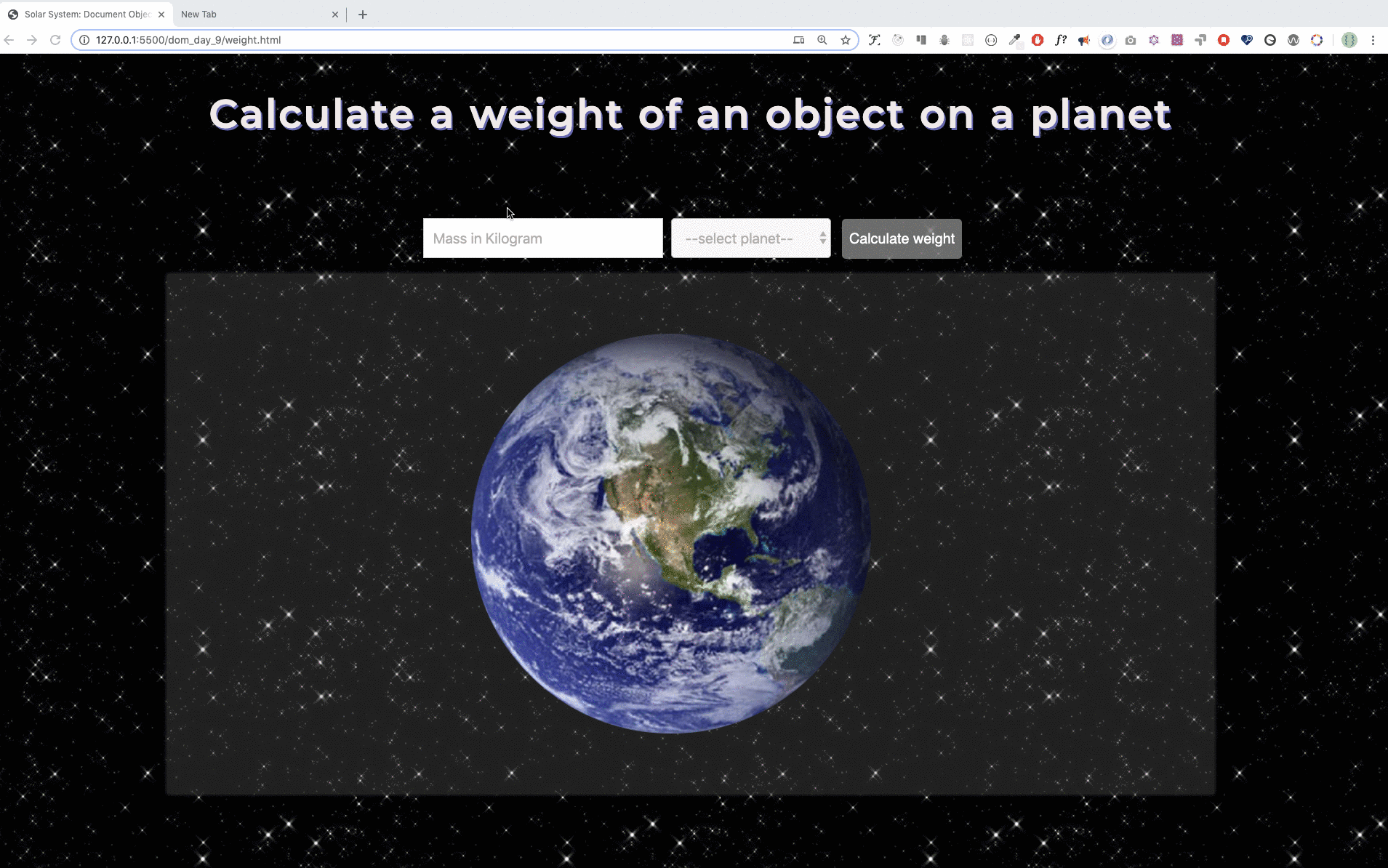 project Solar System Explorer